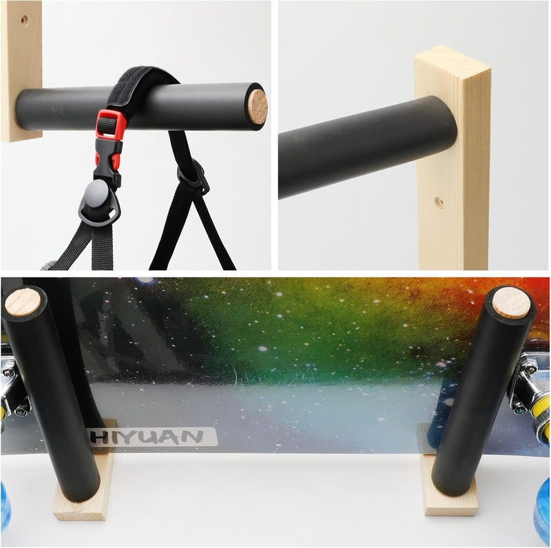 BEARUT Skateboard Rack Longboard Storage Rack, Ski Snowboard Holder Wall Mount Floating Shelf, Skateboard Organizer - Image 4